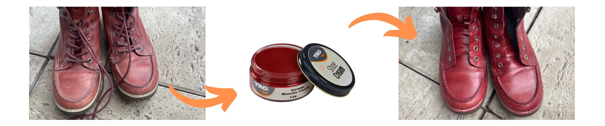 Vínový Krém na renovaci červené kožené obuvi Shoe Cream TRG the One morello cherry 156